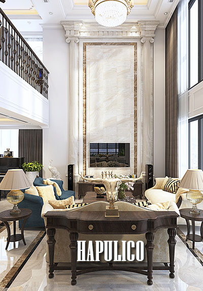 Thiết kế phòng khách cao cấp căn hộ Duplex Hapulico 