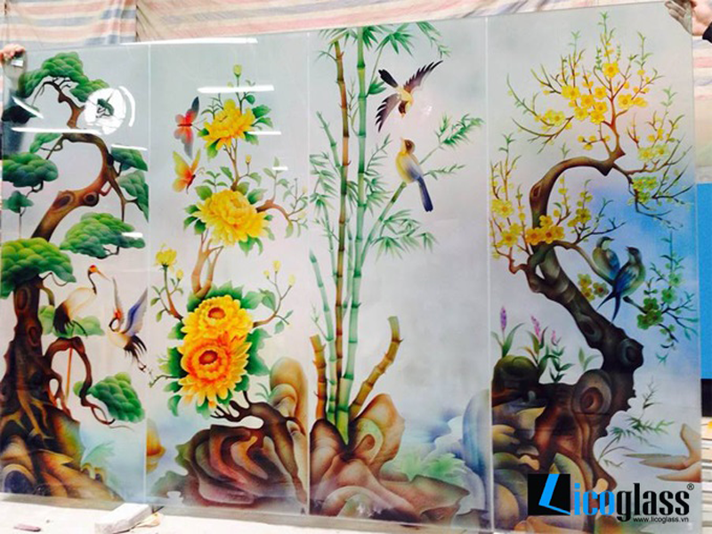  Tranh kính nghệ thuật tết 2017