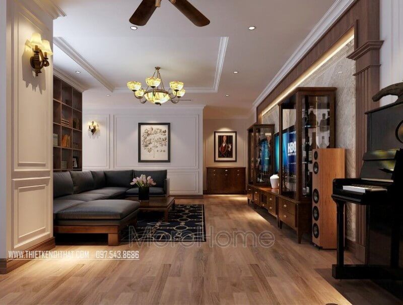Nội thất chung cư Park Hill được trang trí theo phong cách hiện đại cao cấp.